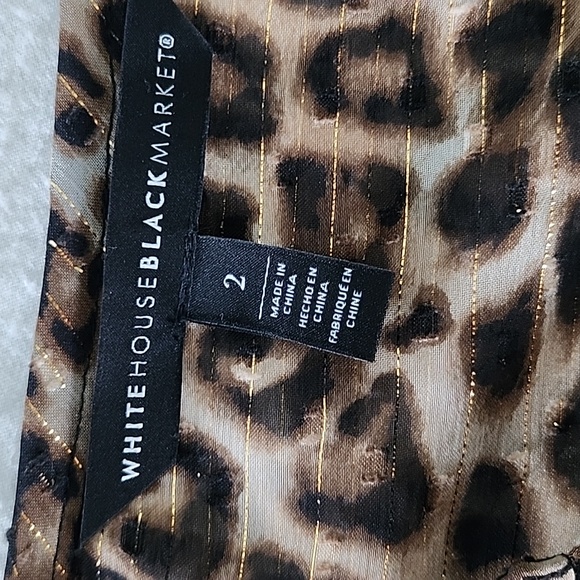 NWOT WHBM Leopard Mini Dress, Sz 2 Small - Picture 4 of 6